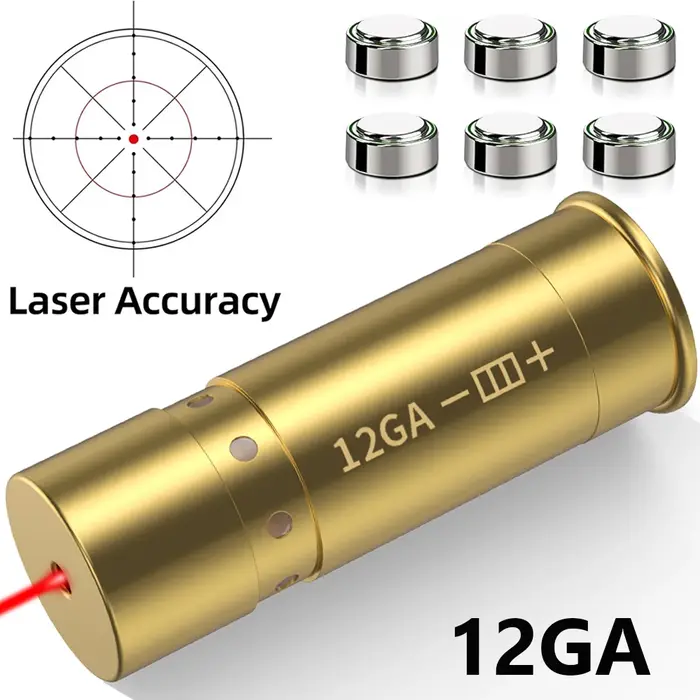 Laser de calibrage de chambre 12GA pour fusils de chasse, point rouge pour alignement de canon