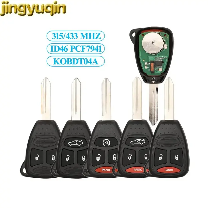 Jingyuqin KOBDT04A 315/433MHZ ID46 PCF7941 pour Jeep Commander Chrysler Aspen Dodge Dakota Durango R