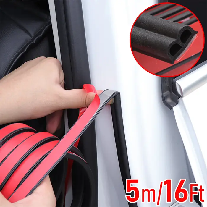 Bandes autocollantes d'étanchéité pour porte de voiture, 5 mètres, en forme de B, joints en caoutcho