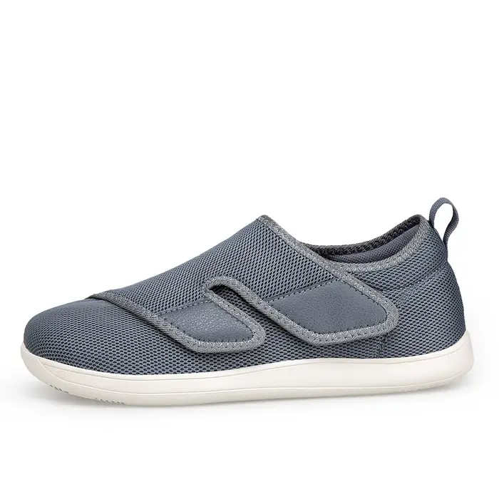 Chaussures Diabétiques Homme EasyTop pour Personnes Âgées, Orthopédiques, Pieds Gonflés, Réglables, 