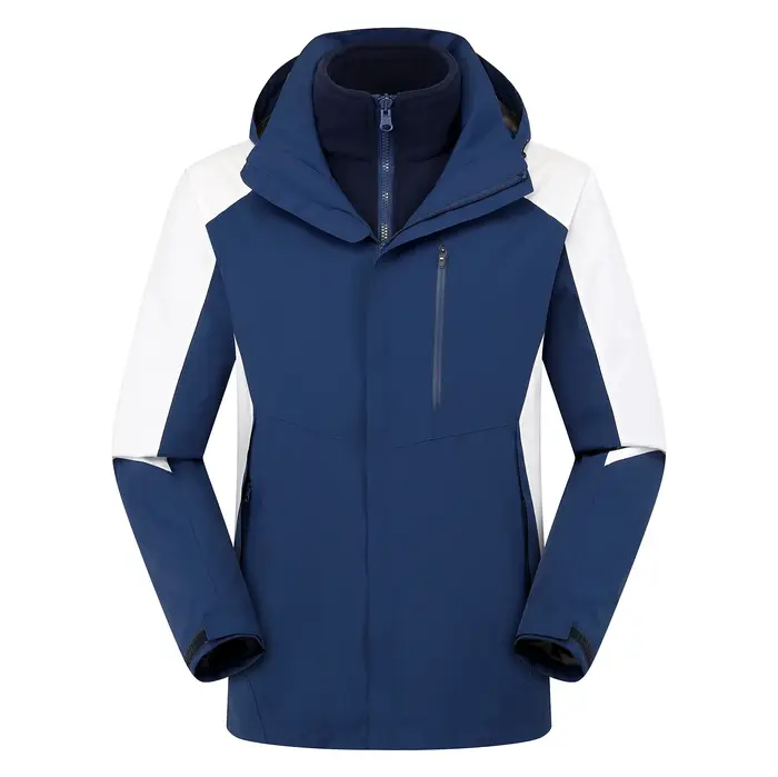 Nouveau manteau d'hiver homme en polyester avec capuche et col roulé pour le froid, voyages et occasions spéciales