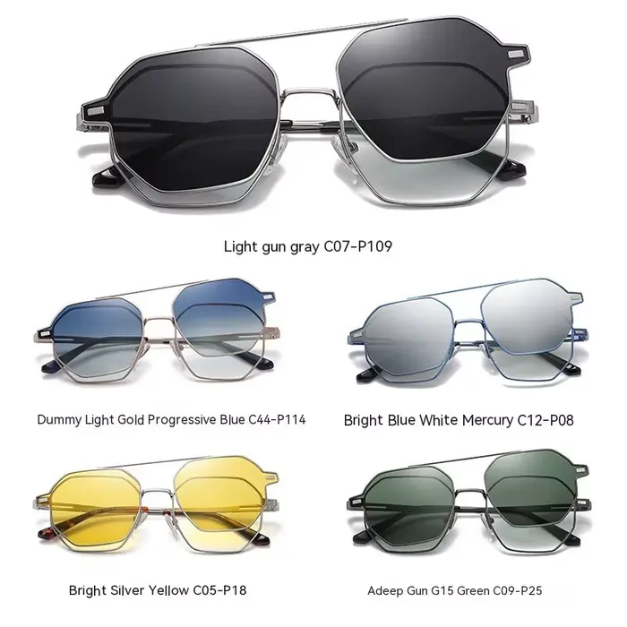 COIan-Lunettes de soleil polarisées à clip magnétique pour hommes et femmes, lunettes anti-lumière b