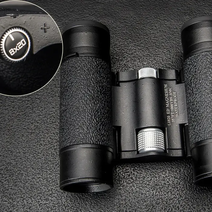 Jumelles Shuntu 8x20 10x25 ED waterproof - Compactes pliables SMC Bak4 pour camping chasse voyage