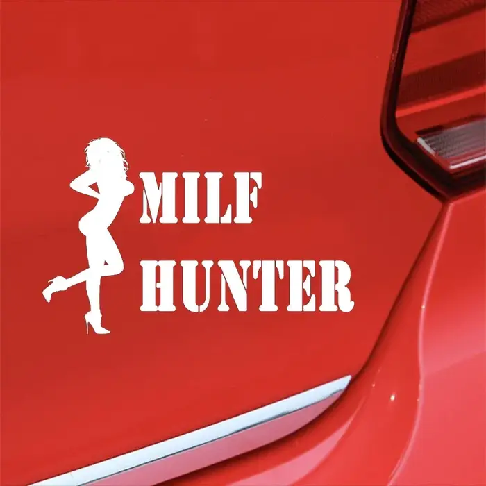 Autocollant de voiture drôle "Hunter Mode On" – Autocollant en vinyle sexy pour pare-chocs de fenêtr