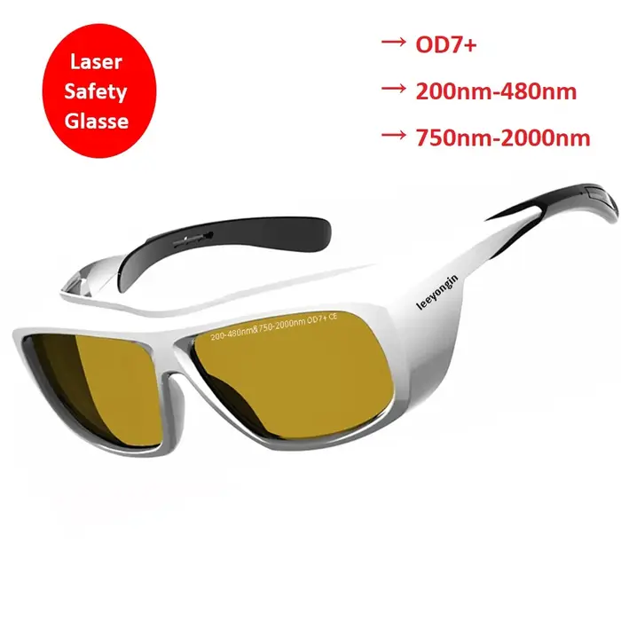 Lunettes de sécurité laser ipl OD7 405nm 445nm 755nm 808nm 980nm 1064nm longueur d'onde Violet rouge