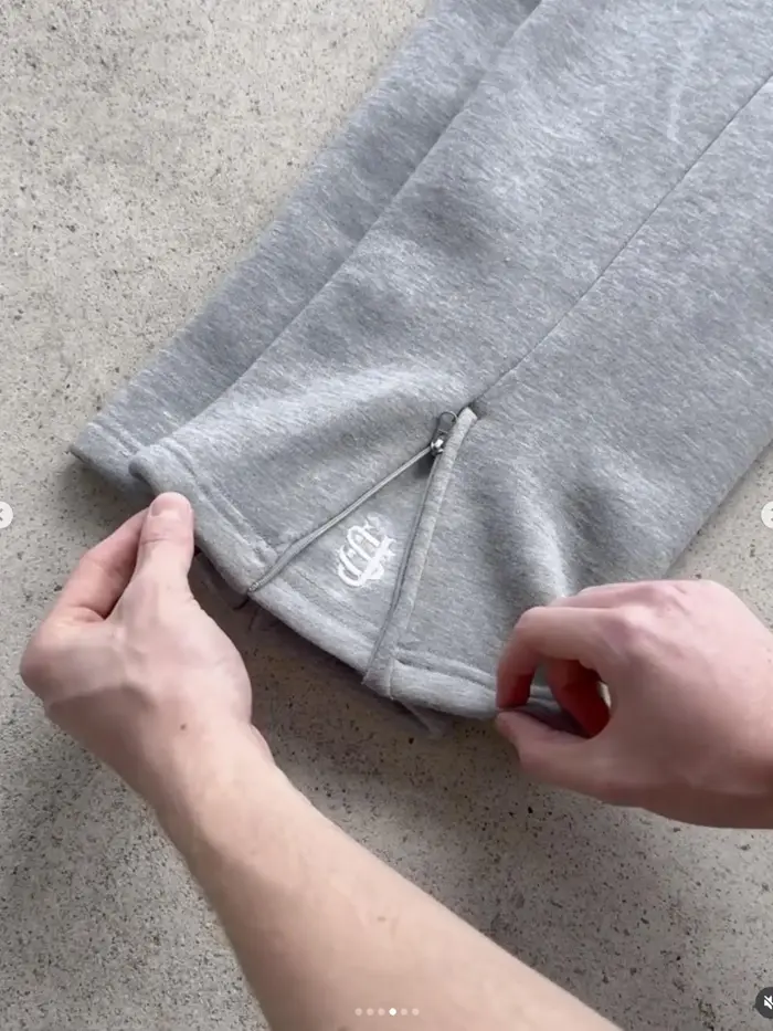 Nouveau pantalon Y2K personnalisé avec fermeture éclair sur les jambes, broderie, style hip-hop, jog