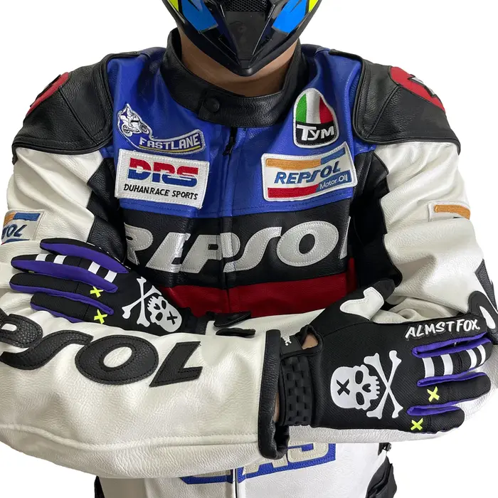 Almst-Gants de moto Fox Skull pour hommes, gants de course de vélo de montagne, écran tactile, moto 