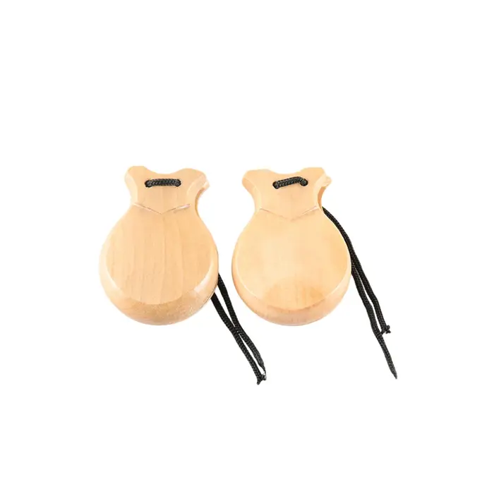 Castagnettes espagnoles traditionnelles, castagnettes flamenco ergonomiques en bois, instruments de 