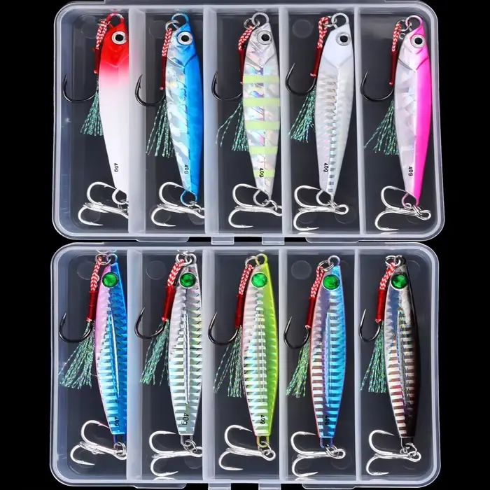 5 pièces gabarit en métal leurre de pêche poids 7g-40g