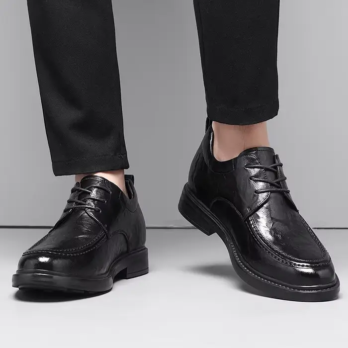 Chaussures de soirée décontractées, chaussures marron et noires pour hommes, mocassins en cuir de va
