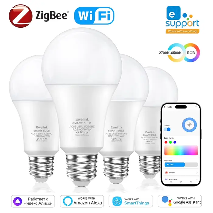 COOLO EWelink WiFi Zigbee ampoule LED intelligente 15W 18W E27 lampe à intensité variable fonctionne