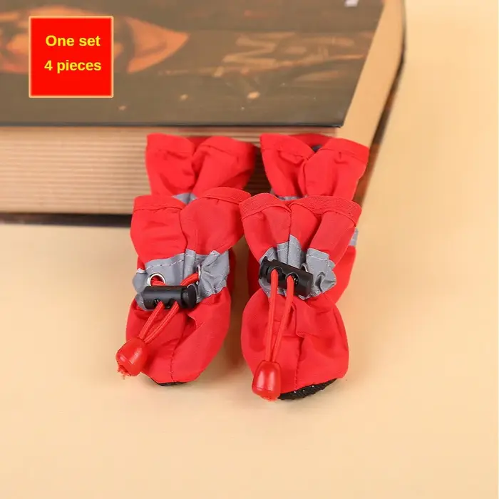 Chaussures résistantes à l'eau pour petits chiens, 4 pièces, protégez les pattes de vos animaux de c