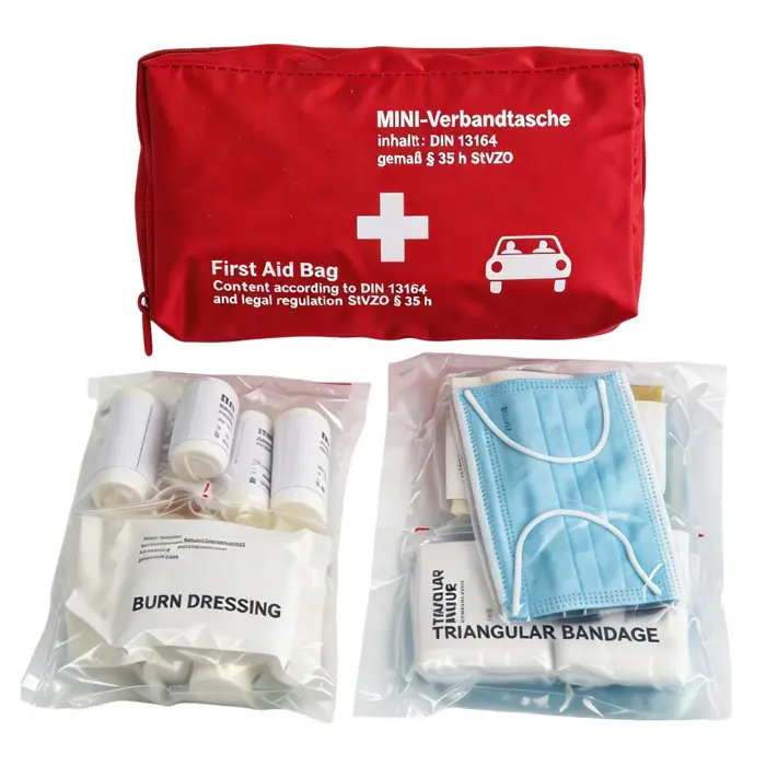 Trousse de premiers secours DIN13164, trousse de secours automobile, sac médical en tissu Oxford, éq