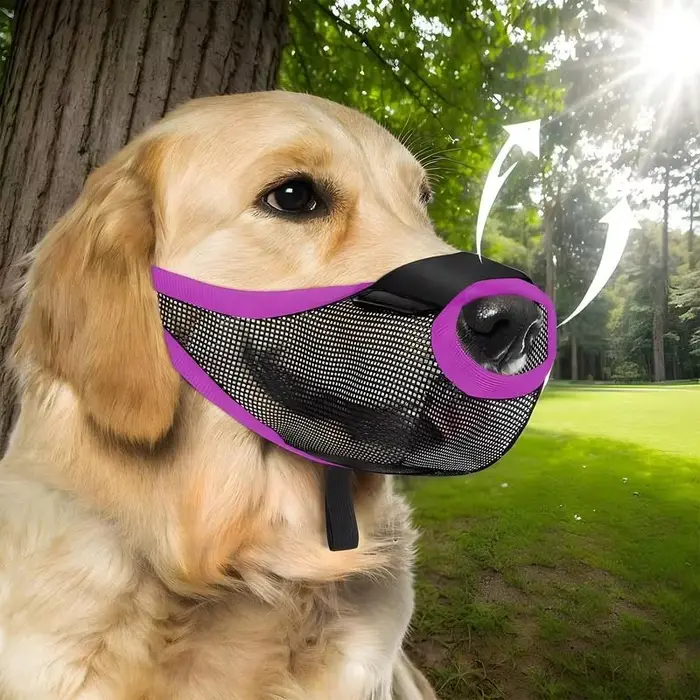 Muselière pour chien, muselière couverte en maille douce
