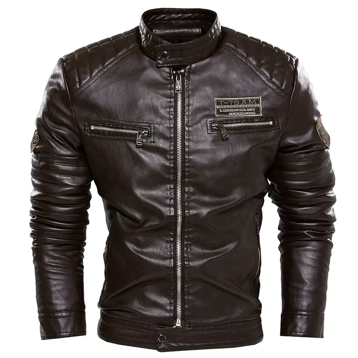 Veste de moto en cuir OupilLeather pour hommes