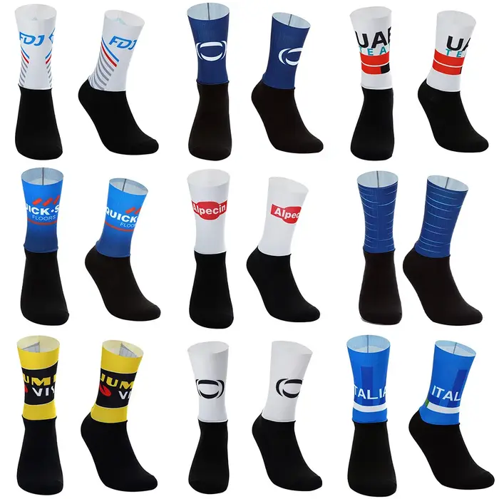 Chaussettes cyclisme Ineos Quick Step Alpecin Fenix 2024 - Antidérapantes techniques pour vélo de chasse
