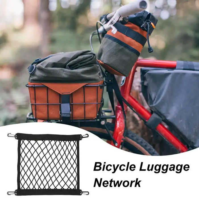 Motorcycle Cargo Net Elastic Mesh Storage for Helmet Luggage Tie Down Scooter Bicycle Motorbike Accessories Transport Security