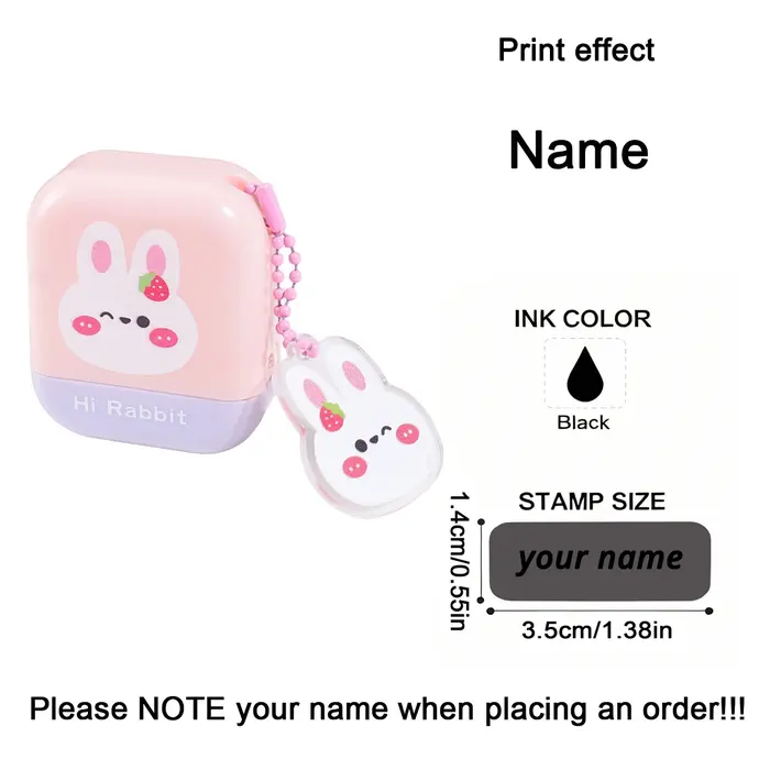 Tampon personnalisé pour enfants à encre à séchage rapide, tampon texte personnalisé, étiquette de v