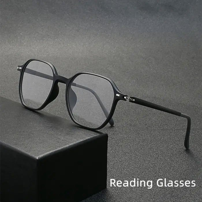 Lunettes photochromiques rétro polygone pour lecture, Anti-lumière bleue, confortables et douces, TR