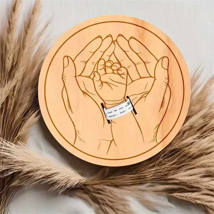 Porte-souvenir gravé pour nouveau-né, accessoires de photographie, nom personnalisé, cadeau pour béb