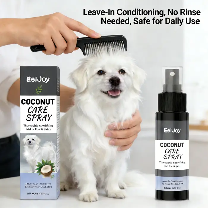 Spray de soin pour animaux de compagnie à la noix de coco