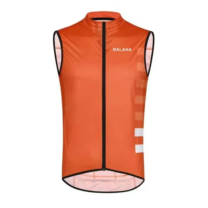 Gilet de cyclisme Ralaha imperméable et coupe-vent pour hommes, polyester, confort ajusté, respirant, séchage rapide, pour courses, randonnées et voyages urbains