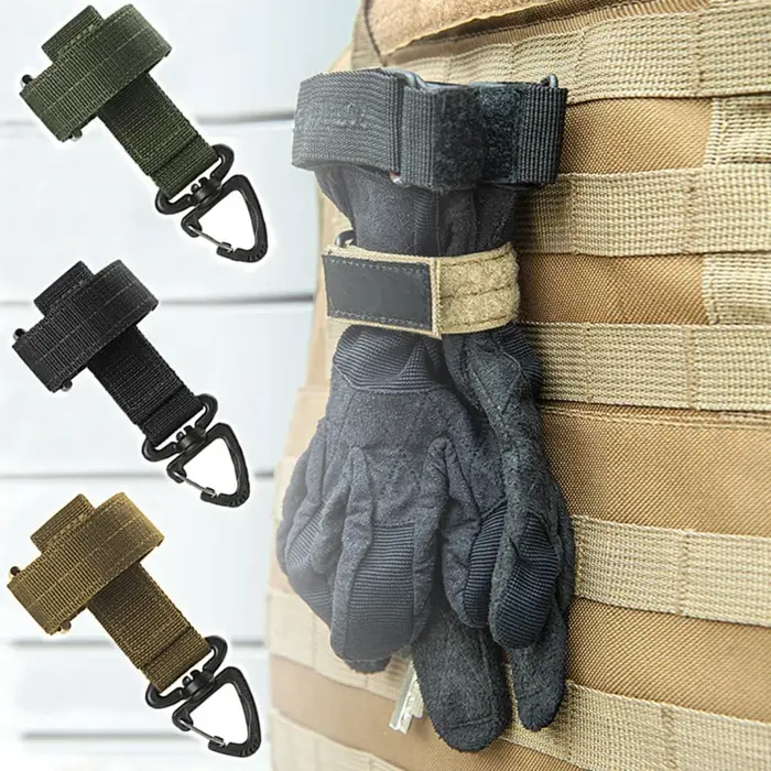 Boucle de stockage triangulaire pour gants tactiques - Attache sangle nylon escalade randonnée chasse