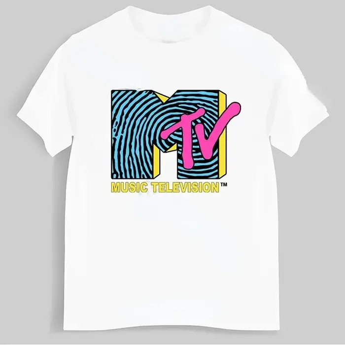 T-shirt Rétro Homme Vintage Rock Hip Hop TV T-shirt Décontracté Unisexe Été T-shirts Graphiques MTV 