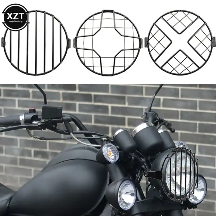 Protecteur universel de phare antibrouillard pour moto, 6.5 pouces, couvercle de calandre pour Ducat