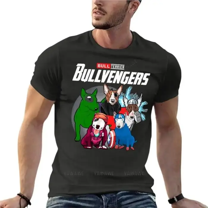 T-shirt à manches courtes pour homme, humoristique et surdimensionné, motif Reality Stone Bull Terri