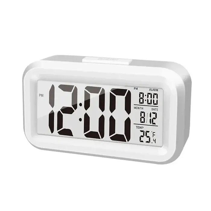 Réveil Numérique LED Rétro-Éclairé, Données Snooze, Calendrier, Bureau, Multifonction, Électronique,
