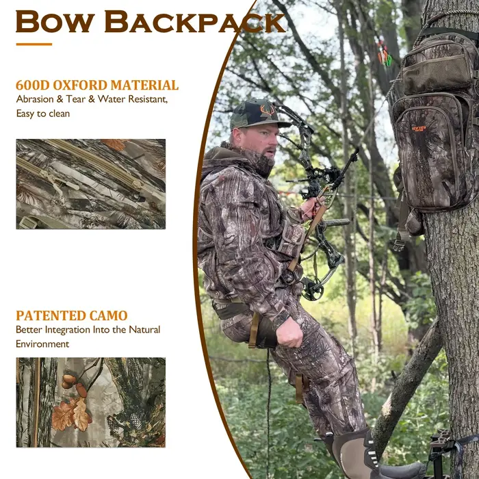 Nouveau sac à dos de chasse à l'arc camouflage pour hommes