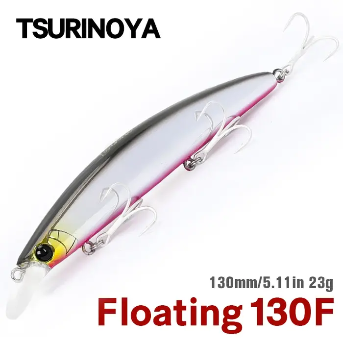 TSURINOYA 130mm 23g leurres flottants pour la pêche vairon TWINKLE 130F DW111 manivelle pêche leurre