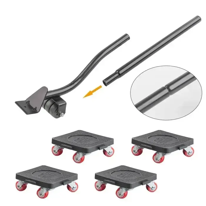 Ensemble de rouleaux de transport de déplacement de meubles, ensemble d'outils de levage de retrait,