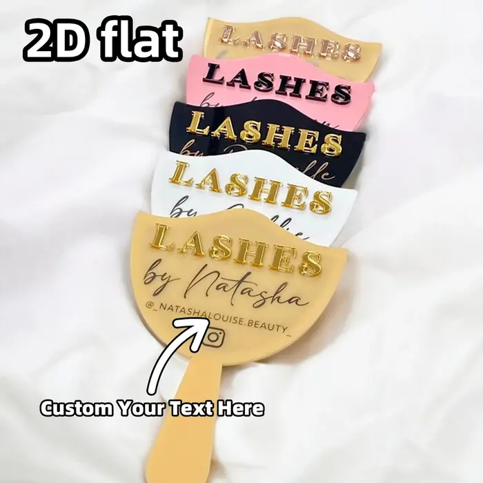 Outils personnalisés pour techniciennes en maquillage des sourcils, miroir de maquillage portable, extension de cils pour les réseaux sociaux, spatule pour le visage, salon de beauté