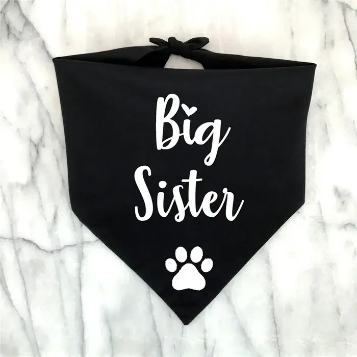 Bandana pour chien, grande sœur/frère, annonce de grossesse, révélation du sexe, accessoire Photo, c