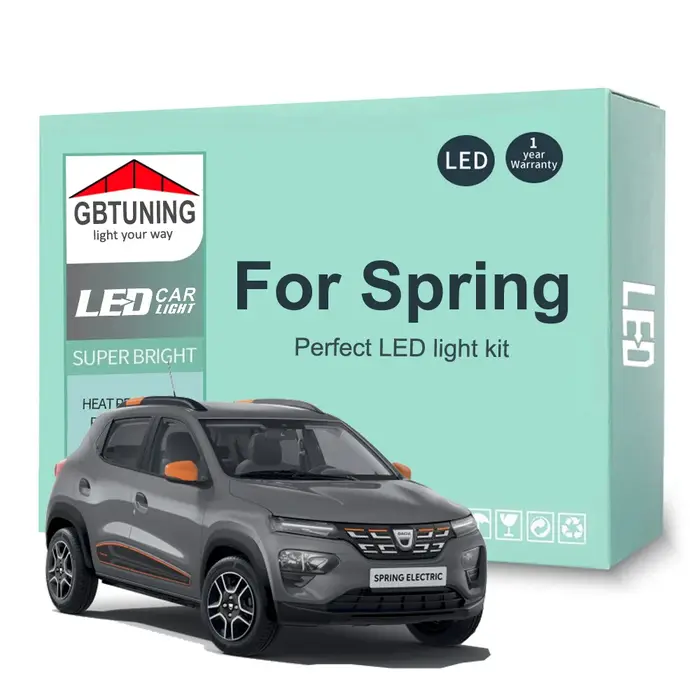 Kit d'ampoules intérieures LED pour Dacia Spring 2020 2021 2022, 7 pièces, dôme de carte de voiture,