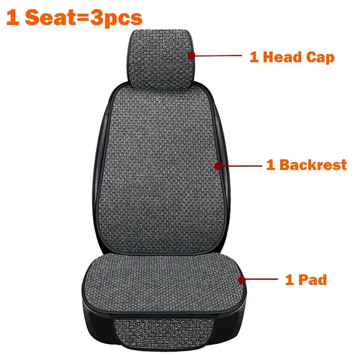 Housse de Protection pour siège de voiture en lin, coussin avant et arrière, tapis de Protection pou