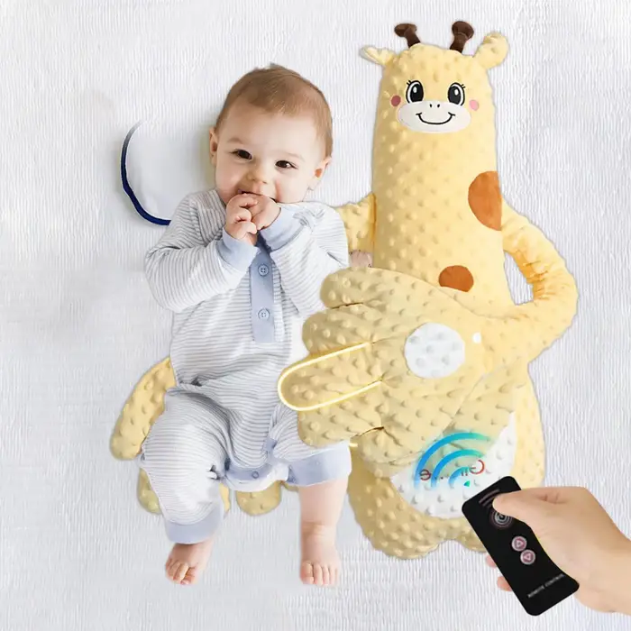 Poupée qui tapotée pour bébé, avec paume apaisante, 3 Modes, télécommande, oreiller électrique pour 