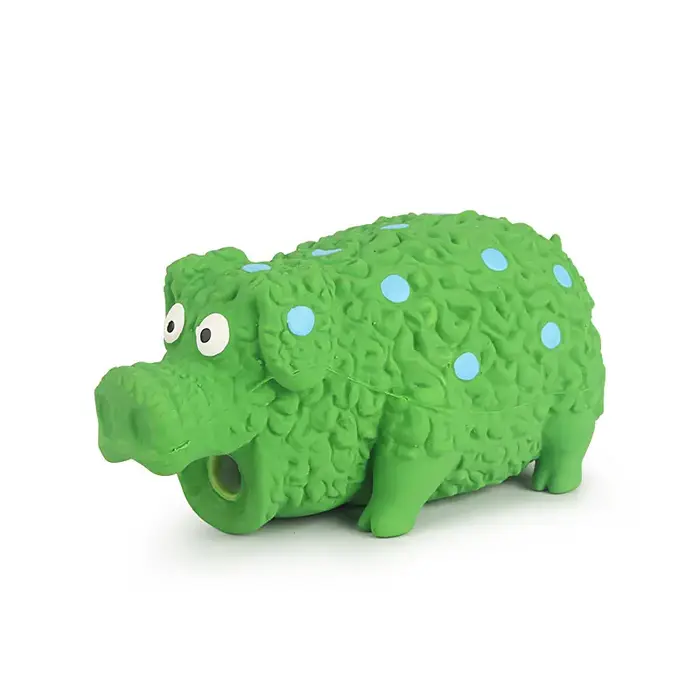 Jouet en Latex pour chien, son de cochon, Animal, vert, Orange, jouet couinant pour animaux de compa