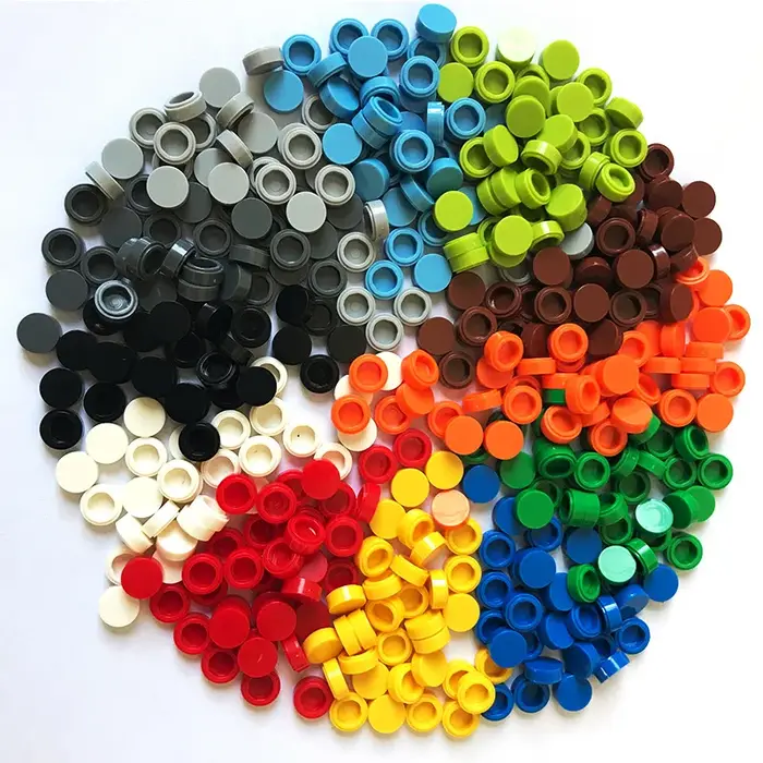 1000 pcs/lot carrelage 1x1 rond 98138 brique spéciale MOC bloc de construction petites particules br