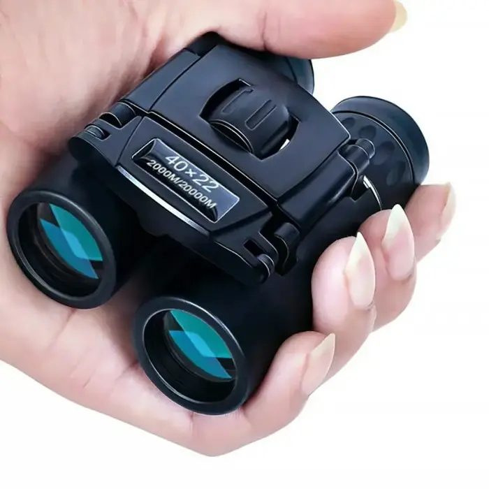Jumelles HD 40x22 BAK4 FMC pliables, mini-télescope longue portée 2000M pour la chasse, les sports, 