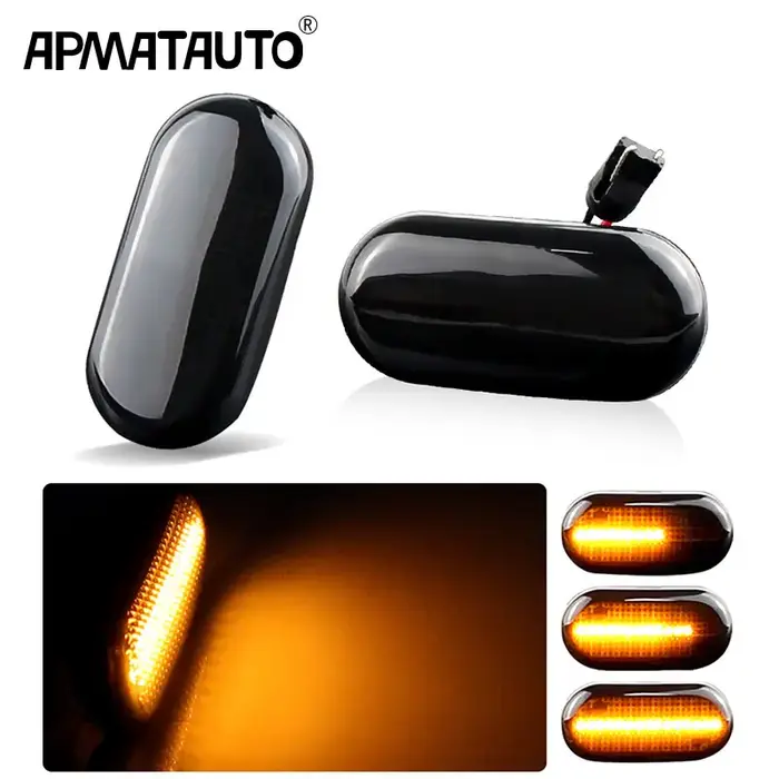 Clignotants dynamiques Led, marqueur latéral pour Renault Megane 1 Clio1 2 KANGOO ESPACE Dacia Duste