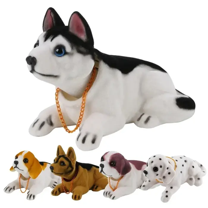 Figurine créative de chien à tête oscillante