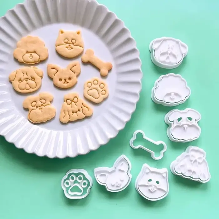 Patte chien gâteau emporte-pièces en plastique bricolage 3D moule de cuisson biscuits coupe
