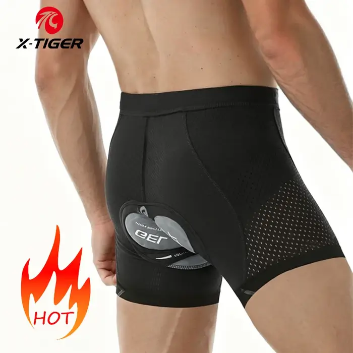X-TIGER sous-vêtements de cyclisme pour hommes avec Gel 5D rembourré vtt Boxer short