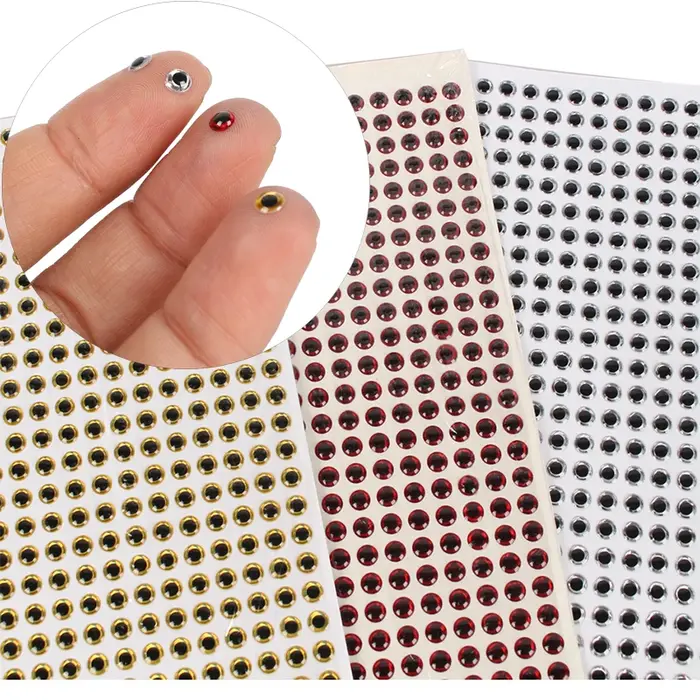 100 pièces/lot de leurre yeux holographiques 3D Simulation pêche à la mouche poisson artificiel vair