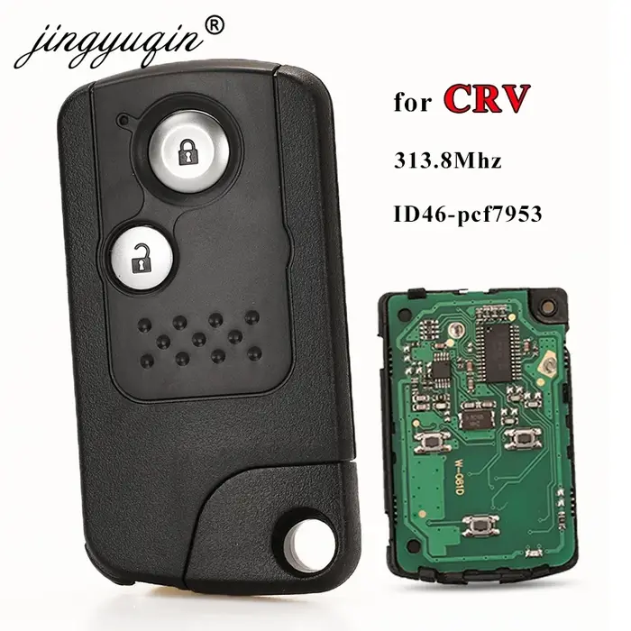 Jingyuqin – télécommande intelligente à 2 boutons, 313.8MHZ, avec puce id46-pcf7953, pour voiture Ho