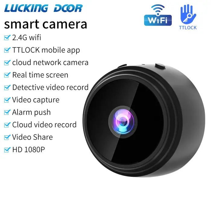 TTLOCK Wifi Nework caméra sans fil Webcam IP caméscope de sécurité Vision nocturne Mobile HD 1080P S