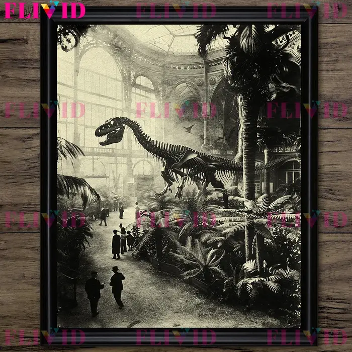 Megafauna Museum Vintage Photography Wall Art